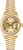 Rolex Women's President Yellow Gold Fluted Factory Champagne Sunbeam Roman