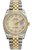 Rolex New Style Datejust Two Tone Factory Diamond Bezel and White Pattern Roman Dial 116243