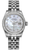 Rolex Womens New Style Steel Datejust with Factory Diamond Bezel and Mother of Pearl Roman Dial 179384