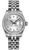 Rolex Women's New Style Steel Datejust with Factory Diamond Bezel and Silver Diamonds Dial 179384