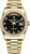 Rolex Men's Day Date President Yellow Gold Factory Diamond Bezel & Black Arabic Dial 18348