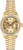 Rolex Women's President Yellow Gold Factory Diamond Bezel and Champagne Sunbeam 69138