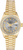 Rolex Women's President Yellow Gold Fluted Factory Diamond Bezel and Silver Sunbeam Roman Dial 69138