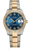 Rolex New Style Datejust Midsize Two Tone Factory Diamond Bezel & Blue Concentric Arabic Dial on Oyster Bracelet P178383