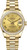 Rolex Women's President Midsize Factory Diamond Bezel on Champagne Roman Dial 68288