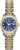 Rolex Women's New Style Two-Tone Datejust with Factory Diamond Bezel and Blue Concentric Dial 179383