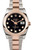 Rolex Datejust Rose Gold Black Diamond Dial on Smooth Bezel 116201