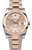 Rolex Datejust Rose Gold Pink Diamond Dial on Smooth Bezel 116201