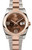 Rolex Datejust Rose Gold Factory Chocolate Floral on Smooth Bezel 116201