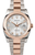 Rolex Datejust Rose Gold Silver Anniversary Diamond Dial on Smooth Bezel 116201