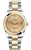 Rolex New Style Datejust Two Tone Smooth Bezel Champagne Index Dial on Jubilee