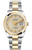 Rolex New Style Datejust Two Tone Smooth Bezel Ivory Pyramid Roman Dial