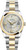 Rolex New Style Datejust Two Tone Smooth Bezel Factory Silver Floral Dial on Jubilee Bracelet