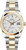 Rolex New Style Datejust Two Tone Smooth Bezel White Index