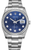 Rolex New Style Datejust Stainless Steel  Rolex Factory Diamond Bezel and Blue Anniversary Diamond Dial on Oyster Bracelet 116244