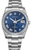 Rolex New Style Datejust Stainless Steel  Rolex Factory Diamond Bezel & Blue Anniversary Roman Dial on Oyster Bracelet 116244