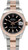 Rolex New Style Datejust Midsize Rose Gold Factory Smooth Bezel Black Index 178241