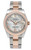 Rolex New Style Datejust Midsize Rose Gold Factory Smooth Bezel Mother of Pearl Roman Diamond 178241