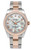 Rolex New Style Datejust Midsize Rose Gold Factory Smooth Bezel Mother of Pearl Diamond 178241