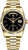 Rolex Men's Day Date President Yellow Gold Fluted Black Index Dial 18038