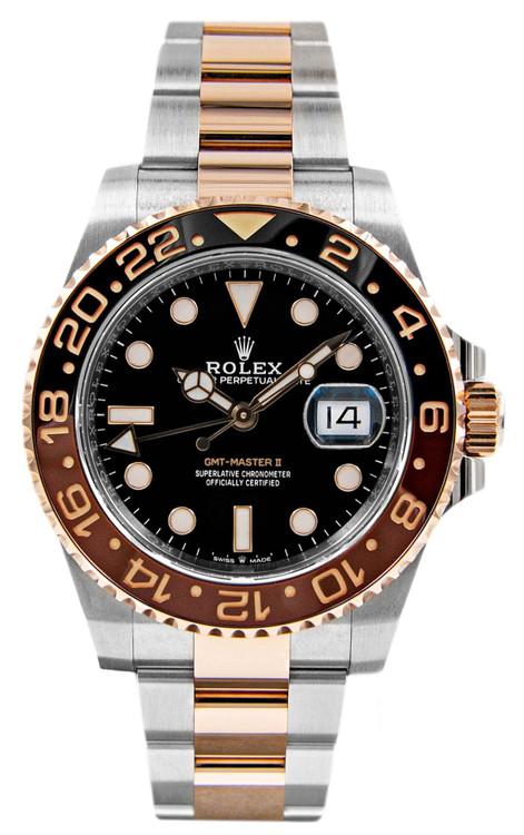 置物 Rare Species Rolex Pre-Owned GMT-Master II Everose 126711 CHNR Rootbeer