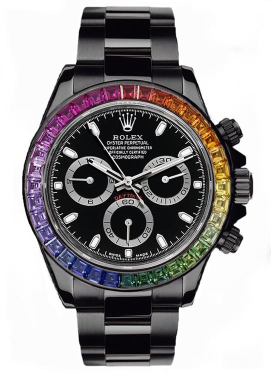 Rolex Rainbow Daytona 116520 DLC-PVD