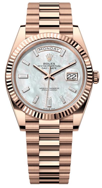 Rolex Rose Gold President Day Date 40 228235 Mother of Pearl