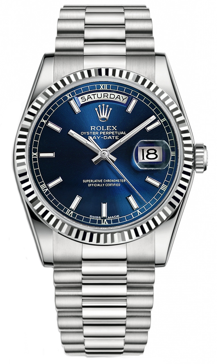 トップス prada archive knit blue Rolex White Gold President 36mm Factory Blue Index 118239