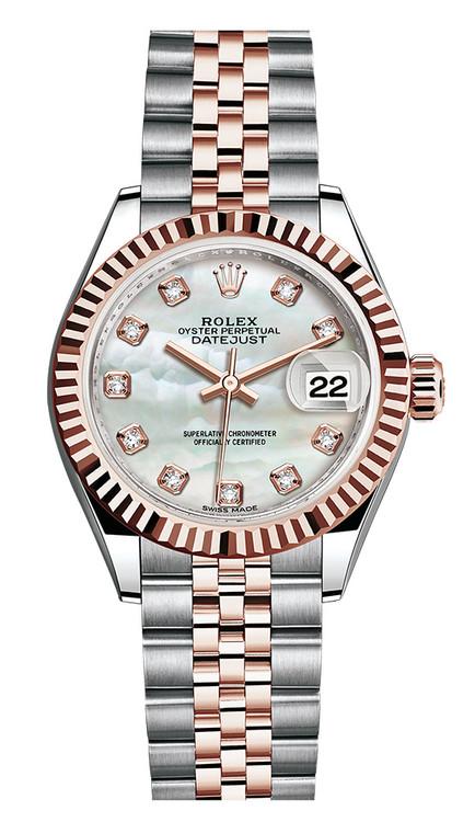 Rolex Lady Datejust 28mm Everose Fluted Two-Tone 279171MOPDFJ