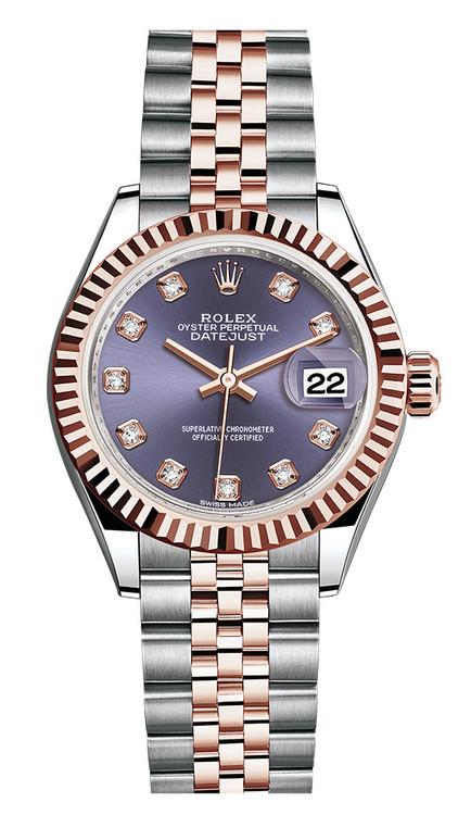 Rolex Lady Datejust 28mm Two-Tone Everose Fluted 279171VDFJ