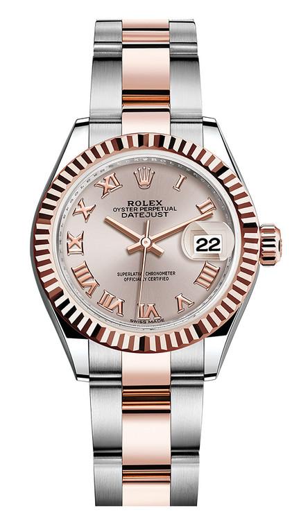 Rolex Lady-Datejust 28mm 279171SRFO Everose Fluted Two-Tone