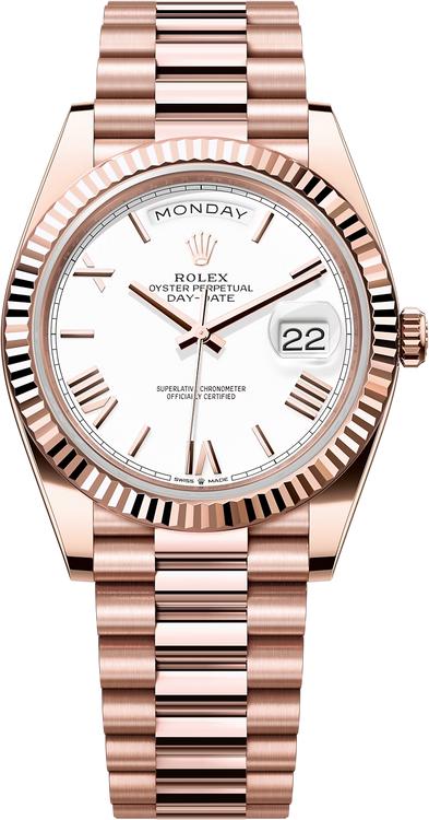 Rolex Everose Gold President Day Date 40 228235 WRF