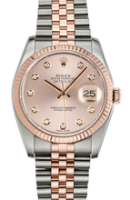 Rolex New Style Datejust Rose Two Tone Factory Pink Diamond Dial on Jubilee Bracelet 116231