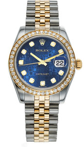 Rolex Datejust 178383 Blue Diamond Jubilee Watch