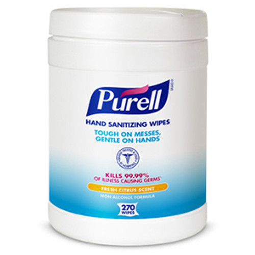Purell Sanitizing Hand Wipes - 270 Count Canister (Case of 6) (GOJ 9113-06)