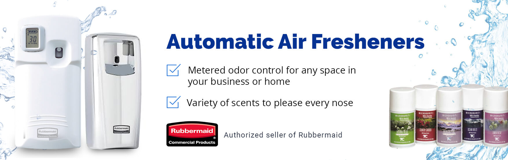 Automatic air fresheners from rubbermaid