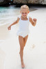 One Piece w/ Skirt Girls 6m-6 White Eyelet