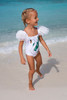 White Swan One Piece Organza Sleeve Girls 6m-6
