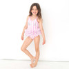 Shade Critters Princess Stripe w/ Skirt Girls One Piece Cute Swimsuit