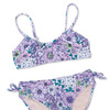 Detail of Shade Critters Mod Purple Floral Tween Girls Tie Back Bikini 7-14