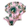 Shade Critters Tropical Leopard Girls Two Piece Rashguard Swim Set in 6m-6