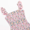 Ruffle Shoulder Detail of Shade Critters Pink Ditsy Floral Smocked Girls One Piece Swimsuit 6m-6