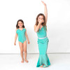 Shader Critters Green Shimmer Mermaid Girls One Piece Swimsuit 6m-8