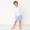 Shade Critters Hibiscus Check Boys 4 way Stretch Swim Trunk