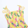 Detail of Shade Critters Summer Lemonade Smocked One Piece Bathing Suit