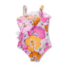 Image of Shade Critters Blooming Hibiscus Ruffle One Piece Cute Swimsuit