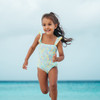 Detail Shot of Shade Critters Crochet Floral Smocked One Piece Girls Bathing Suit