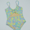Detail of Shade Critters Cute Crochet Floral Girls One Piece Swimsuit