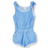 Blue Terry Girls Active Romper 3-14