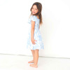 Blue Bouquet Smocked Girls Dress 3-12